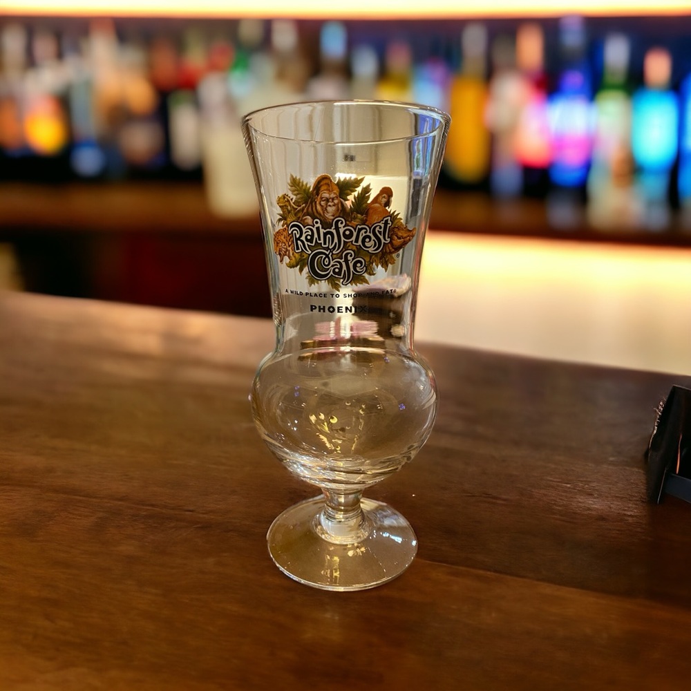 Hurricane glass from The Rainforest Cafe in Phoenix 8” tall. Like new